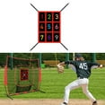 thumbnail image 1 of 9-Section Numbered Strike Zone Trainer for Baseball & Softball | Adjustable 19"x27" Pitching Target Net to Improve Pitching Control & Hitting Accuracy for All Ages., 1 of 6