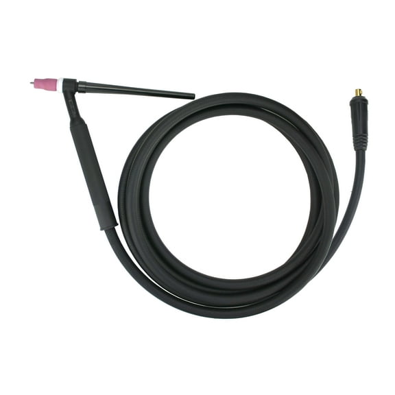 9 Series - 125 Amp - Air Cooled - TIG Torch - 25 feet 1-Piece Cable - INLINE Gas Dinse 10-25 Connector - (Welders with Gas Solenoid)
