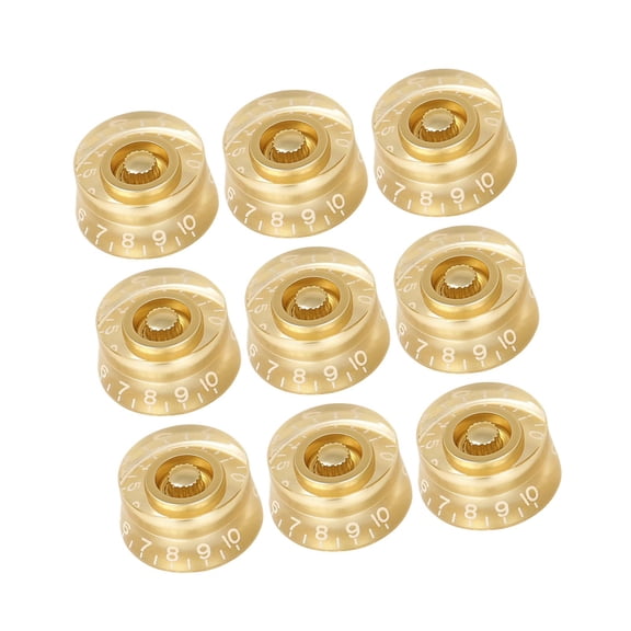9 Set Guitar Knobs Speed Volume Tone Control Knobs Easy Installation PP Material for Electric Guitarists