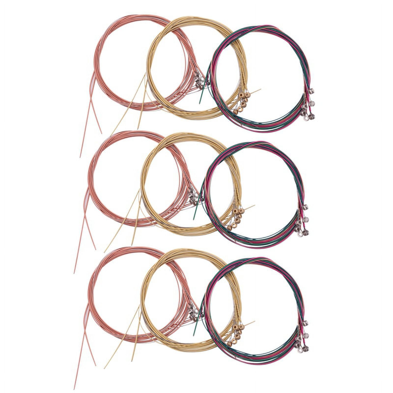 9 Sets Guitar Strings Replacement Steel String for Acoustic Guitar (3 ...
