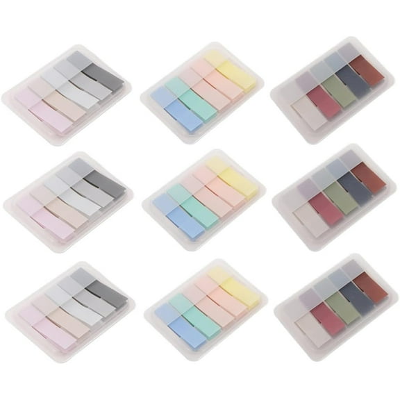 9 Sets Neon Stickers Flags Neon Light Sign Morandi Sticky Tabs Book Sticky Tabs Writable Page Tabs Multi-Function Book Tabs Page Markers Tabs Sticky Notes