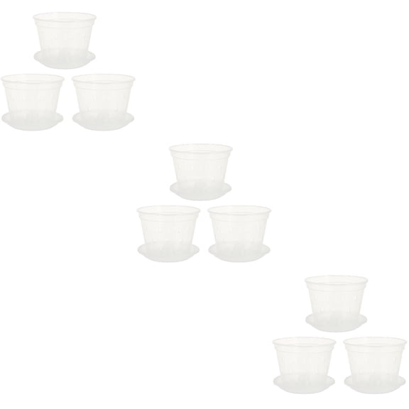 9 Sets Nursery Net Pots Round Heavy Plant Net Cup Nursery Garden Flowerpots
