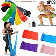 9 Sets Resistance Band Set for Exercise, Exercise Bands for Physical Therapy, Stretch, Recovery, Pilates, Rehabilitation, Strength Training and Yoga Starter Kits
