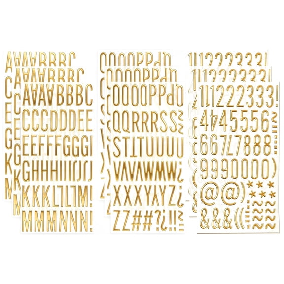 9 Sheets 468 Pcs 3D Puffy Alphabet Stickers, Waterproof Self-Adhesive Foam Letter Stickers for DIY Crafts, Scrapbook Decor