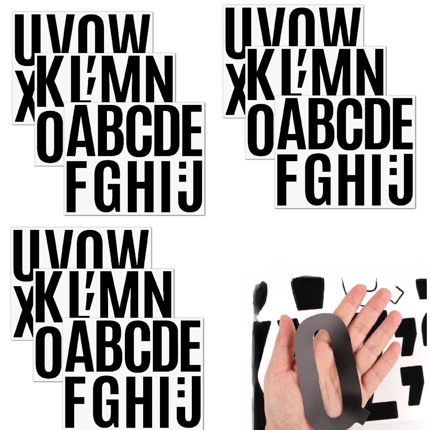 9 Sheets Capital Letter Stickers 4in Waterproof Sticker Decoration ...