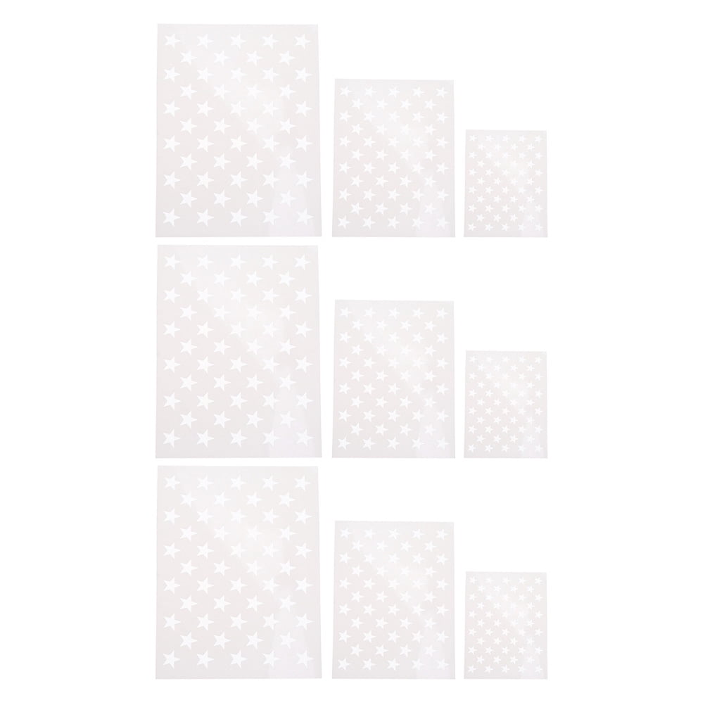 9 Sheets DIY Star Stencil Painting Star Stencil Star Template Paint