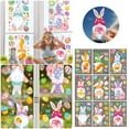 9 Sheets Easter Day Window Clings Large Easter Egg Shape Window Decals
