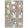 9 Sheets Easter Day Window Clings Large Rabbit Easter Egg Shape Window