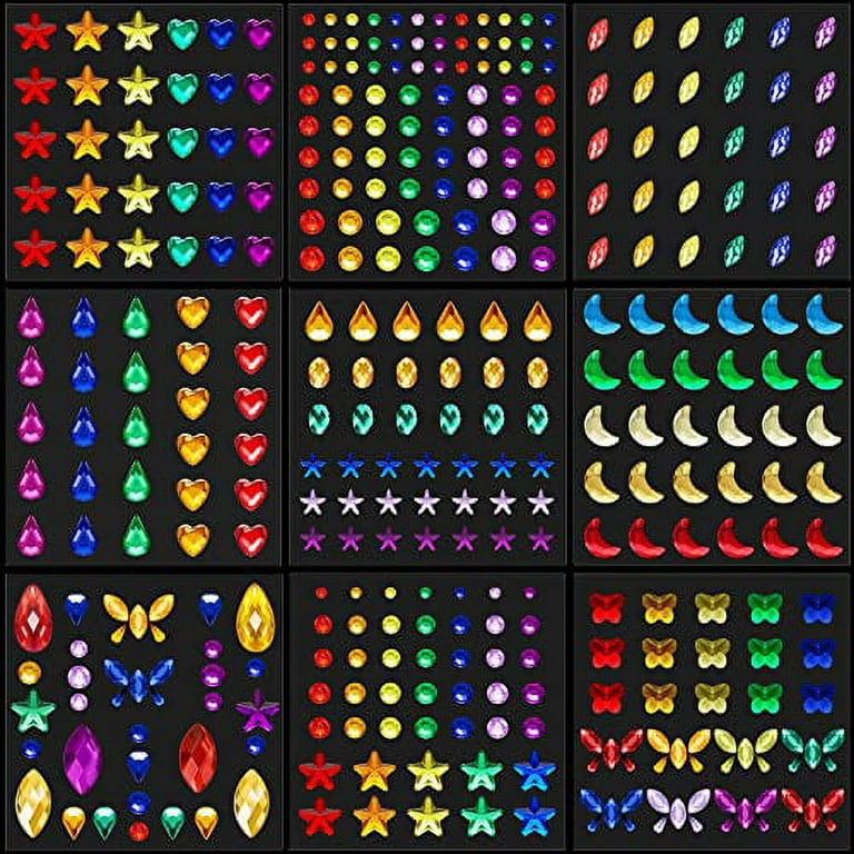 Dropship 4 Sheets Eye Body Face Gems Rhinestone Stickers Self Adhesive Face  Jewels Crystals Rainbow Pearl Body Nail Eye Face Gems Makeup Stick For  Women Bindi Stickers to Sell Online at a