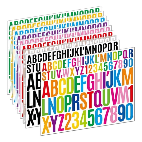 9 Sheets Letters Stickers,Self Adhesive Vinyl Letter Stickers Aesthetic, Waterproof Letter Sticker for Water Bottles,B