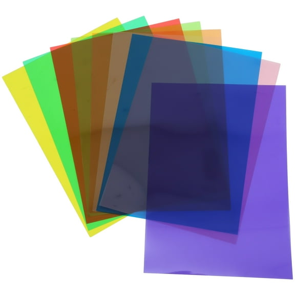 9 Sheets DIY Colorful Cellophane Glass Papers for Crafts