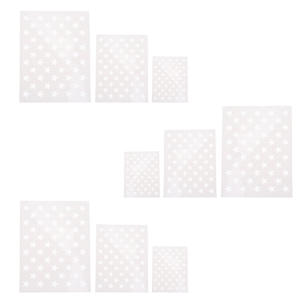 9 Sheets Pentagram Template Painting Crafts Stencil Painting Stencil ...