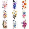 thumbnail image 1 of 9 Sheets Temporary Tattoo Stickers Waterproof Long Lasting Body Stickers Floral Rose Butterfly Peony Flower Adult Women Tattoo Stickers Arm Forearm Thigh Back Shoulder, 1 of 9
