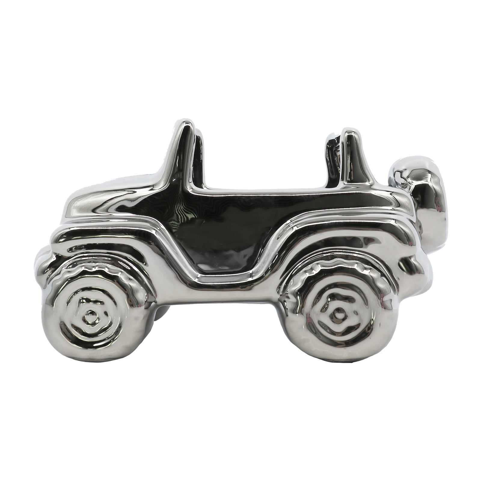 9" Silver Ceramic Truck Figurine - Spring Home Decor