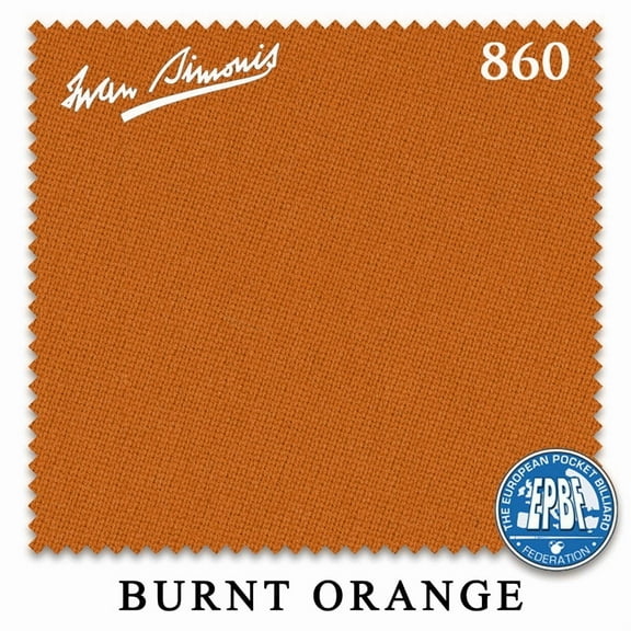 9' Simonis 860 Pool Billiard Table Cloth - Burnt Orange - AUTHORIZED DEALER