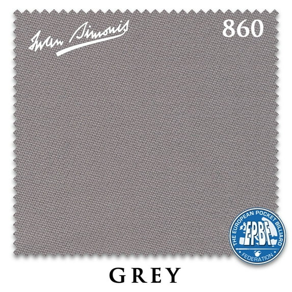 9' Simonis 860 Pool Billiard Table Cloth - Grey - AUTHORIZED DEALER
