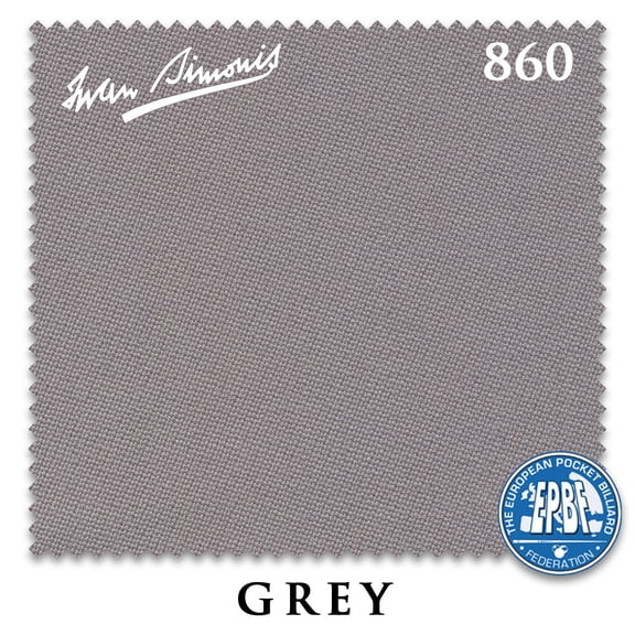 9' Simonis 860 Pool Billiard Table Cloth - Grey - AUTHORIZED DEALER