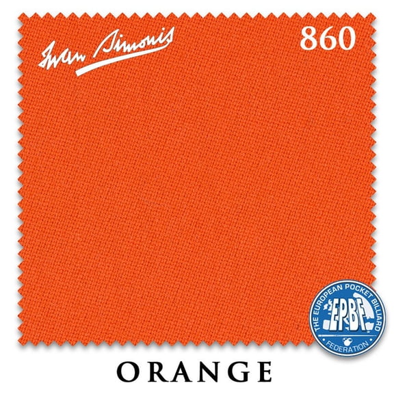 9' Simonis 860 Pool Billiard Table Cloth - Orange - AUTHORIZED DEALER