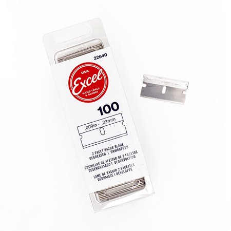 Excel Blades #9 Single Edge Razor Blades – 0.009" Carbon Steel, Steel Backed – Made in USA