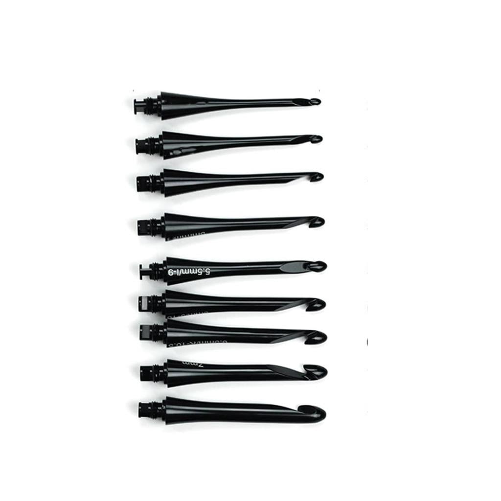 9 Size Removable Crochet Needle Featuring Lightweight Aluminum Construction And Travel