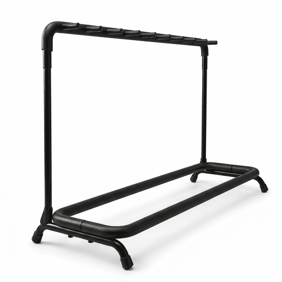 9 Slot Guitar Rack, Black Iron Frame, Compatible with Electric Guitars, Acoustic Guitars, and Basses, Multi-Guitar Storage Rack