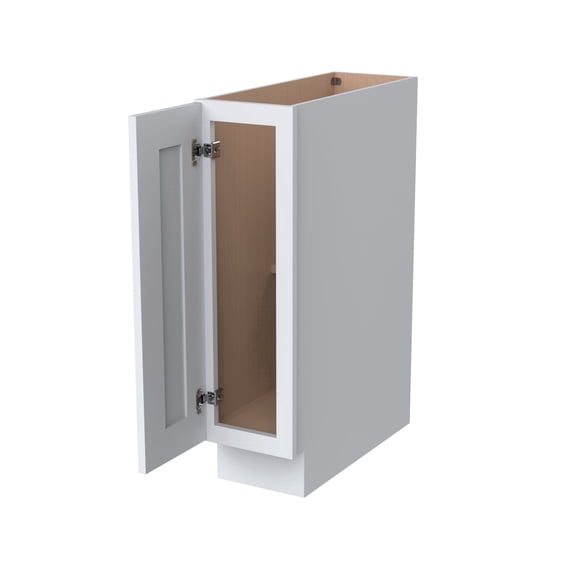 ECPKHCT 9" Solid Wood RTA Full High Door Cabinet Tray Base Cabinet with Soft Close  and Adjustable shelf
