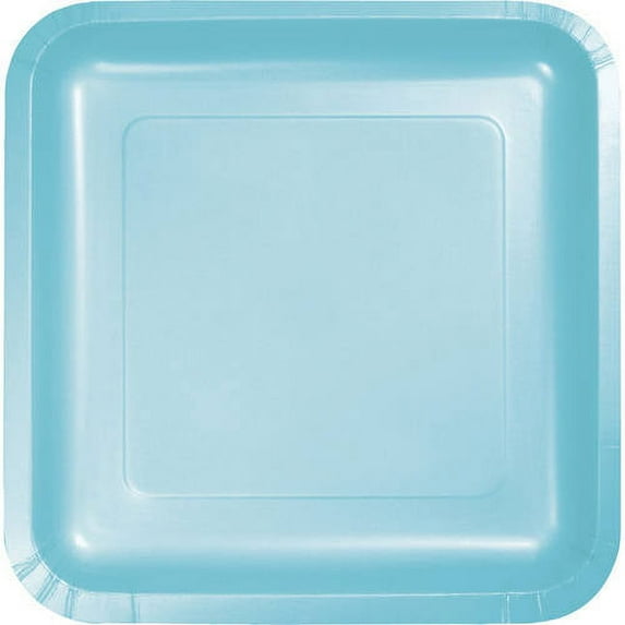 9" Square Disposable Paper Dinner Plates, 18 Pack