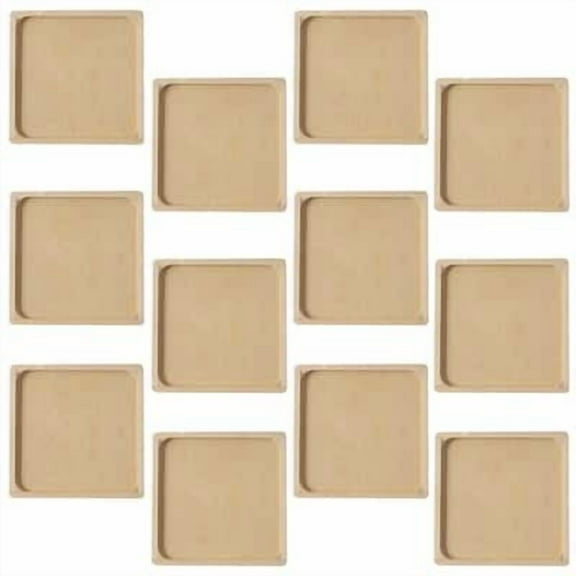 9” Square Mosaic Wood Plaque by Make Market - Unfinished Wood Plaque for Projects - Decoration - Arts & Crafts - Bulk 12 Pack