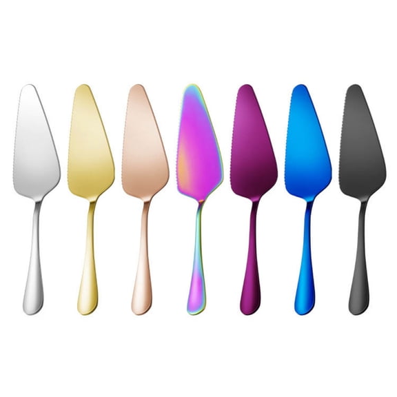 9" Stainless Steel Blade Cake Pie Pizza Spatula Serve Dessert Party, 1 PC,  Rainbow