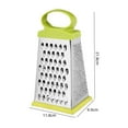 thumbnail image 1 of 9" Stainless Steel Cheese Grater with Handle | 4-in-1 Multi-Surface Grater for Cheese, Garlic, Nutmeg, Chocolate | Dishwasher Safe Kitchen Tool, 1 of 2