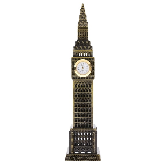 9" Statue Of Big Ben Miniature Sculpture Model Souvenir Home Gift