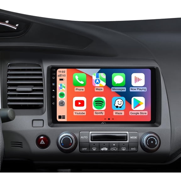 9" Stereo Radio for Civic 2006 2007 2008 2009 2010 2011 - | 5G WiFi GPS Navigation | IPS Touchscreen | /FM/SWC | 1080P Backup Camera