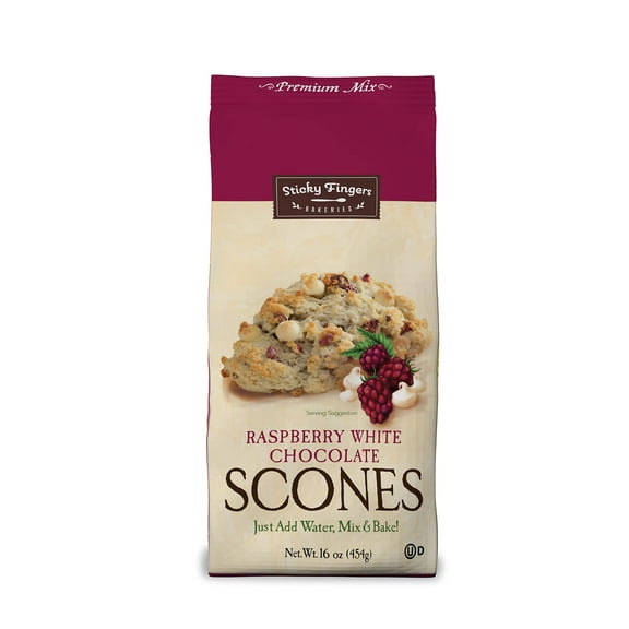 9. Sticky Fingers White Chocolate Raspberry Scone Mix 16 oz (Pack of 6)