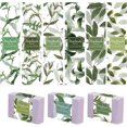 thumbnail image 1 of 9 Styles Leaf Wrap Paper Tape for Homemade Soap 90pcs Plant Leaves Soap Wrapper Vertical Soap Paper Tag Soap Sleeves Covers Lables for Soap Bar Packaging 8.2 Inch, 1 of 9