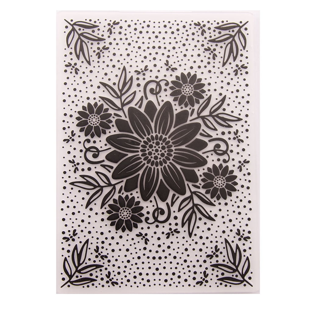 DIY Scrapbooking Embossing Folder Template - Plastic Flower Design For Cards & Albums - View #6