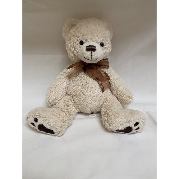 9 Tan Beige Brown Ribbon Bear Soft Plush Toy New