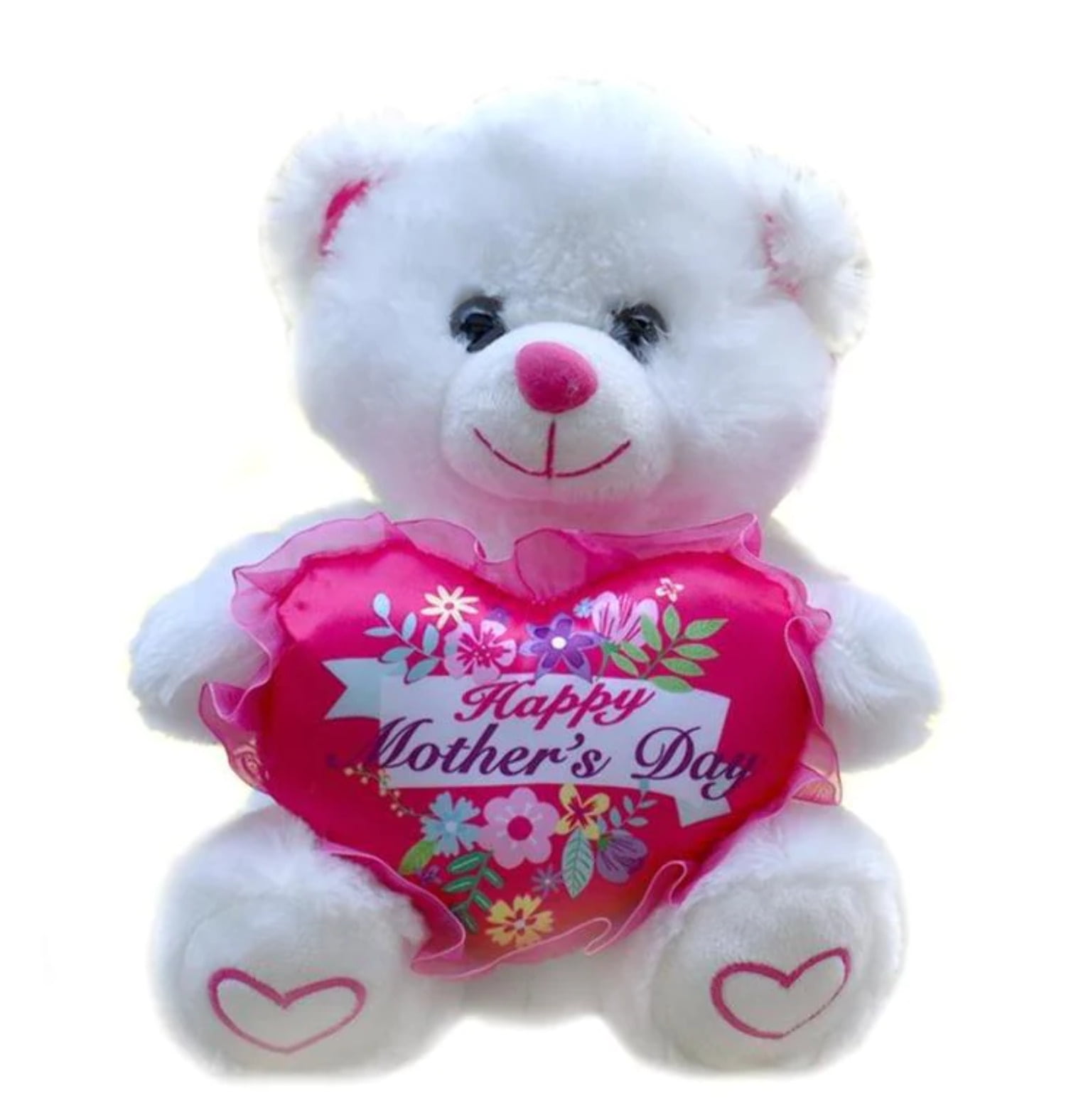9 Teddy Bear with Happy Mother s Day Heart White 1 Piece Walmart