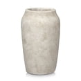 thumbnail image 1 of 9'' Terracotta Ceramic Vases Rustic Vintage Shabby Textured White Vases 4.33'' Wide Mouth Farmhouse Home Décor, 1 of 6