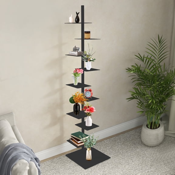 9-Tier 360rotating Vertical Bookshelf Rotatable Vertical Bookshelf Metal Spine Bookshelf Living Rooms Bedrooms