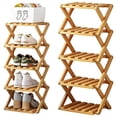 thumbnail image 1 of The 9-Tier No-Assembly Bamboo Rack, 2026 Upgraded Foldable 9 Tier Bamboo Corner Shoe Rack, Space-Saving Organizer for Shoes, No Assembly Narrow Shoe Shelf for Entryway Closet Dorm, 1 of 4