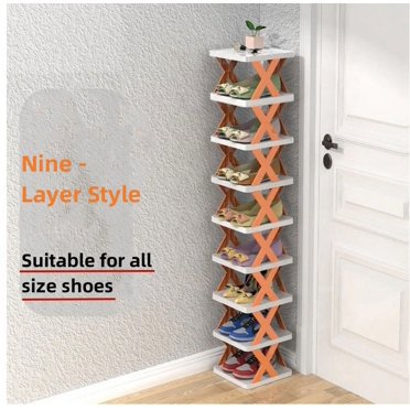Versatile Shoe Slot Organiser | Shoe Stacker Space Saver | Adjustable Trainer Storage | Multi-Tier Shoe Storage With Double Deck Shoe Holder 9.84x4.53x3.54 Inches For Entryway