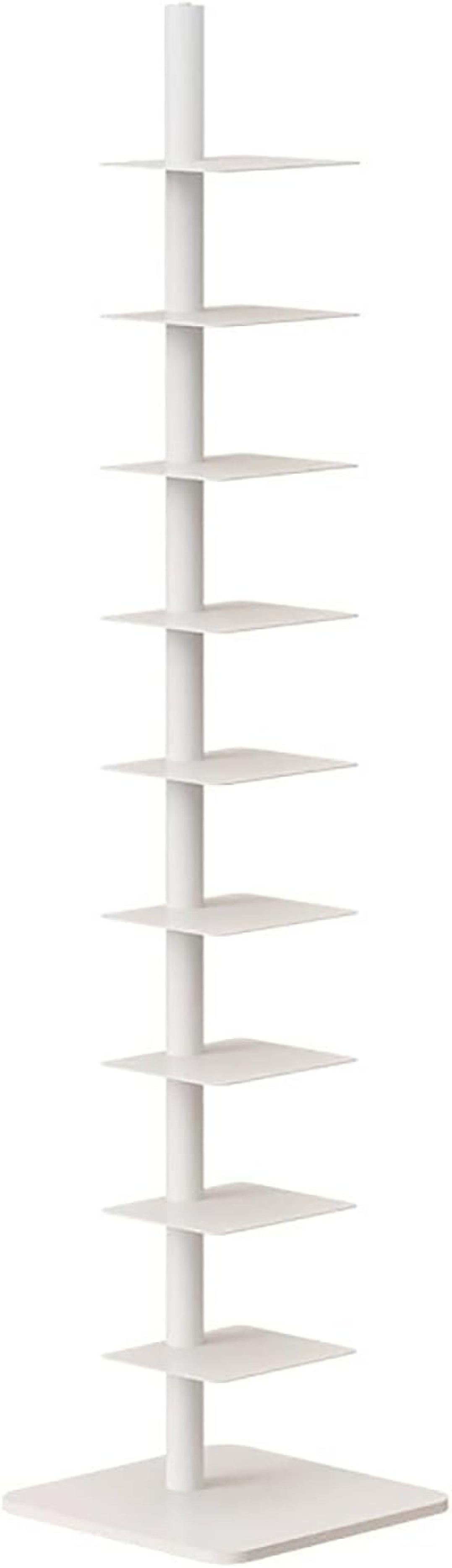 Curated visual reference: Visual Reference: 9 Tier Spine Bookshelf Metal Bookcase Vertical Spine Book Tower