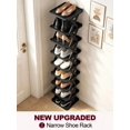 9-Tier Vertical Narrow Shoe Rack, Slim Space-Saving Shoe Organizer ...
