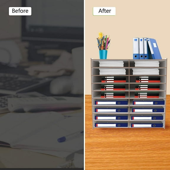 9 Tiers Office Letter File Document Paper Storage Holder Stand Desktop Organizer