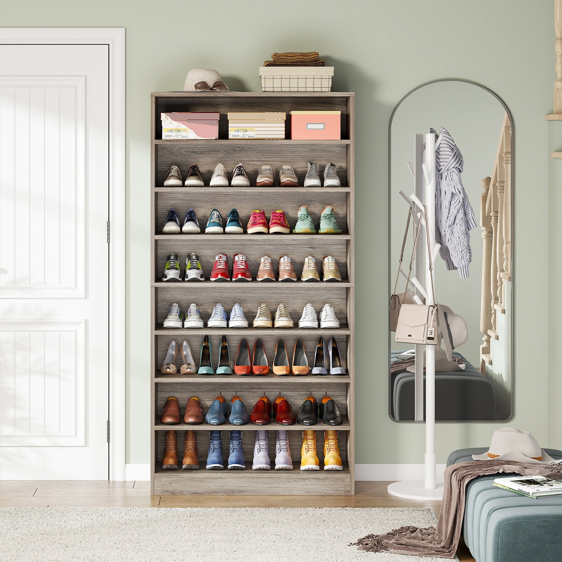 Bed bath and beyond shoe rack bench sale