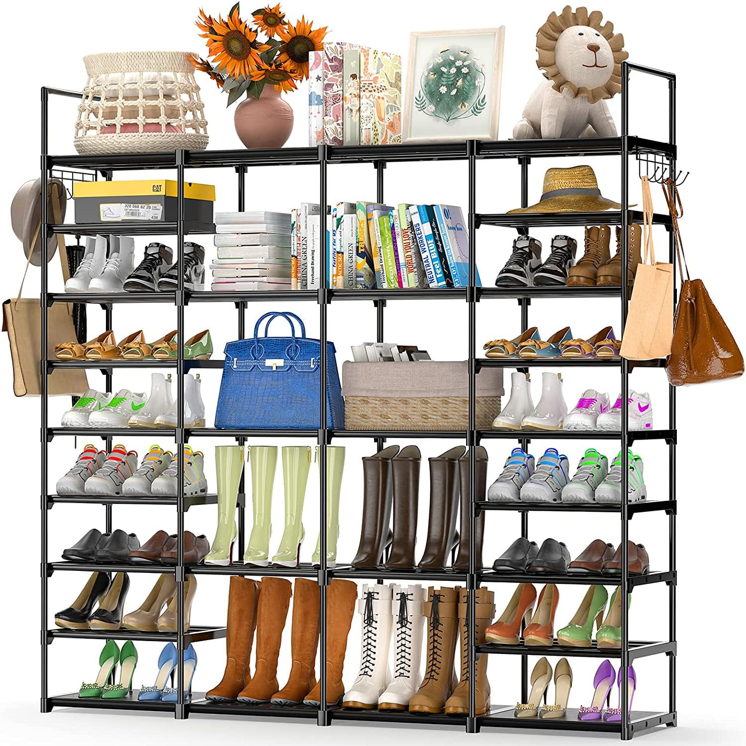 SalonMore Large Shoe Rack Organizer Storage, 9 Tier Tall Shoes