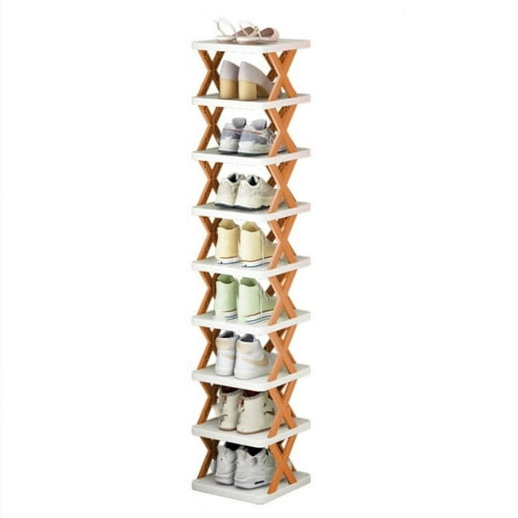 9-Tiers Shoe Rack Organizer,Shoe Rack for Closet,Adjustable Shoe Storage Cubes,Free-Combination Shoe Shelf,Large Shoe Boxes for Closet,Space Saver, Narrow Shoe Stacker for Entryway Bedroom