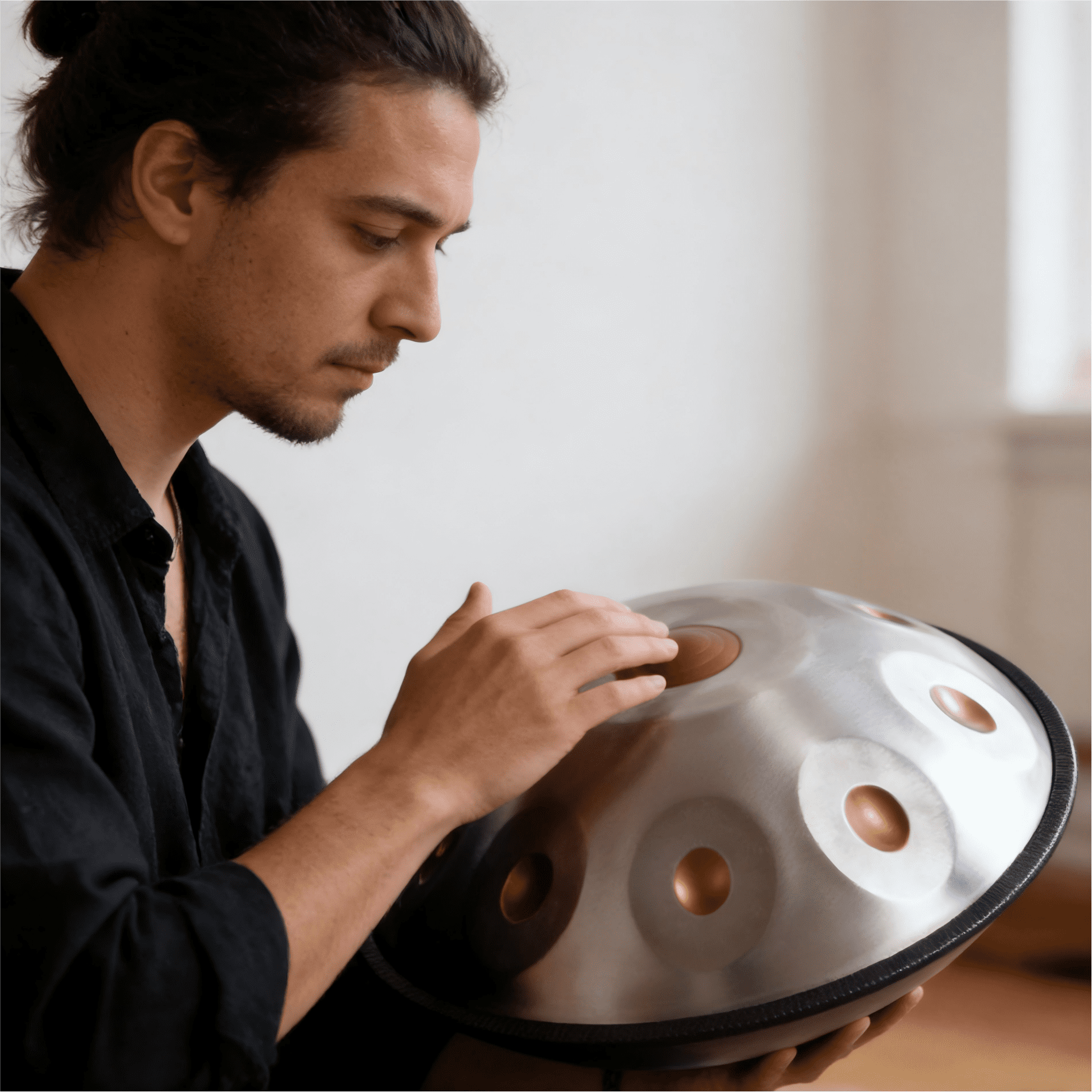 9-Tone Golden Eye Handpan Drum: Easy for Beginners, Unique Tone - Ideal for Home Creation, Outdoor Performance, Music Enthusiasts