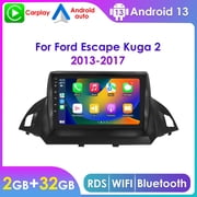 9 Touch Screen Android 13 Bluetooth Apple Carplay 2+32GB Wifi RDS Car Stereo Radio Head Unit Multimedia GPS Navigation Player For Ford Escape Kuga 2013 2014 2015 2017