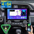 thumbnail image 1 of 9" Touchscreen 4+64GB Car Radio Stereo for Honda Civic X 2016-2020 with Apple CarPlay/Android Auto/GPS Navi/Wi-Fi/BT 5.4/DSP, 1 of 13